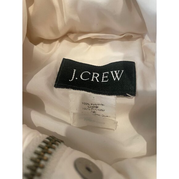 J.Crew Down Filled Quilted Puffer Vest Ivory Women's Size Med - Picture 3 of 6